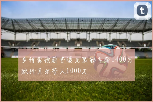 多特蒙德薪资曝光聚勒年薪1400万欧科贝尔等人1000万